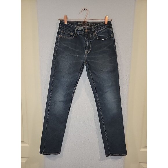 American Eagle Outfitters Other - American Eagle Jeans Mens 28x32 Slim Straight Extreme Flex 4 Dark Wash Fit 28x31